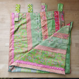 B- Ware Sari- Vorhang Grün 230 x 110 cm