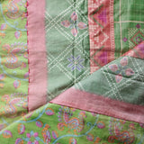 B- Ware Sari- Vorhang Grün 230 x 110 cm