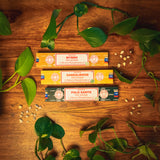 3x Satya Räucherstäbchen Set Spirituelle Tiefe – Verbindung, Schutz und Achtsamkeit