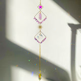 Sonnenfänger Edelstein Amethyst Geometrisch 27 cm