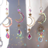 Sonnenfänger Edelstein Mondsichel 18 cm