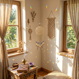 Sonnenfänger Blume des Lebens aus Holz: Natürliche Harmonie für dein Fenster