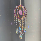 Sonnenfänger mit Amethyst im Traumfänger Stil 40 cm