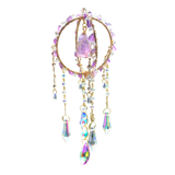 Sonnenfänger mit Amethyst im Traumfänger Stil 40 cm freigestellt