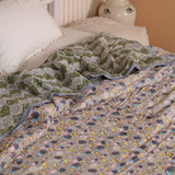 Steppdecke Blockdruck Luftballon Grau 270 x 240 cm