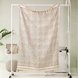 Indische Tagesdecke mit floralem Design - 100% weiche Baumwolle