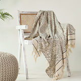 Indische Tagesdecke mit floralem Design - 100% weiche Baumwolle