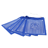 Tibetische Gebetsfahne mit Medizin Buddha in Blau