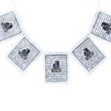 Tibetische Gebetsfahne mit weißer Tara - Boddhisattva des Glücks