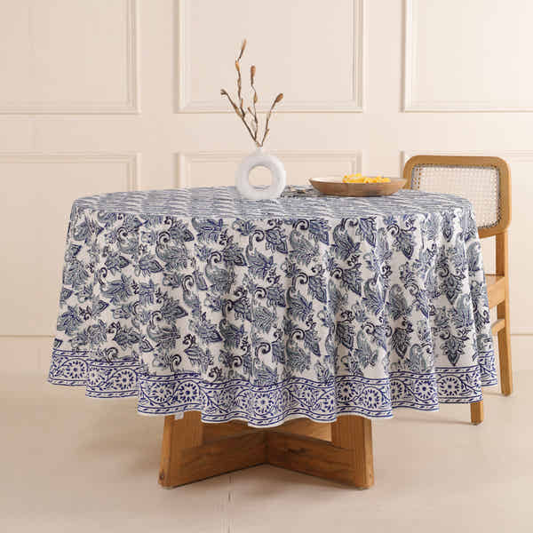 Cafl Runde Tischdecke – Blumen-Mandala, Wasserdicht, 150 Cm Ø, Für Hochzeit, Party, Esstisch Wasserdichte Tischdecke 150cm