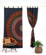 Mandala Vorhang in bunt mit Schlaufen