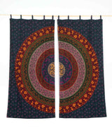 Mandala Vorhang in bunt mit Schlaufen