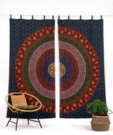 Vorhang Multicolor Mandala blau türkis - ca. 230x210 cm