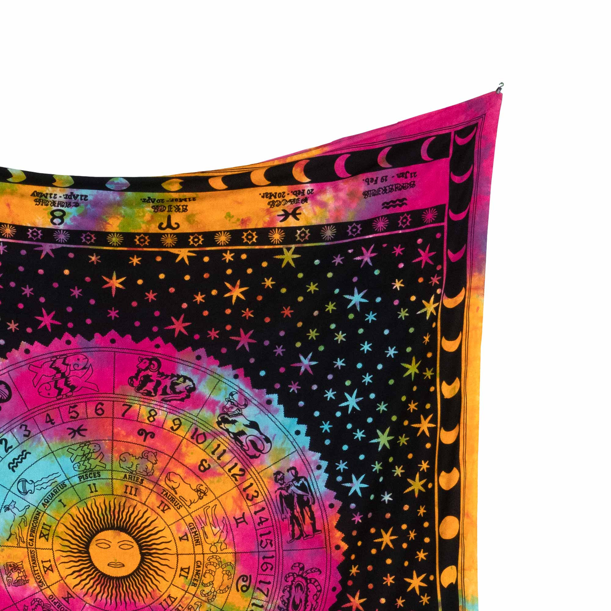 Wandtuch Sternzeichen batik bunt