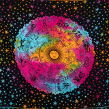 Wandtuch Sternzeichen batik bunt