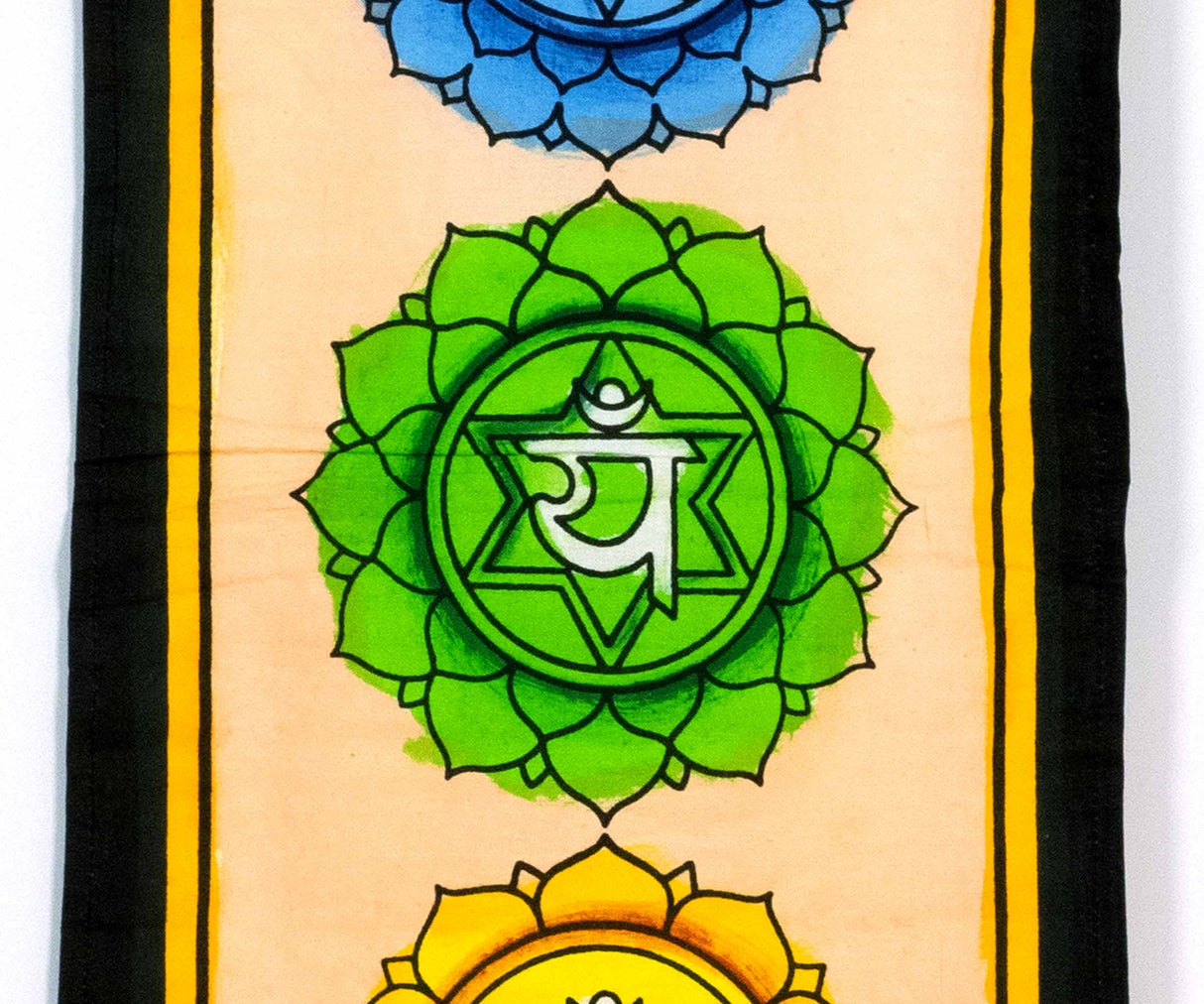 Wandbehang 7 Chakren - Herzchakra Anahata grün