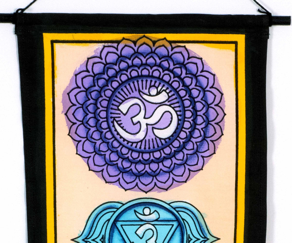 Wandbehang 7 Chakren - Kronenchakra Sahasrara Lila