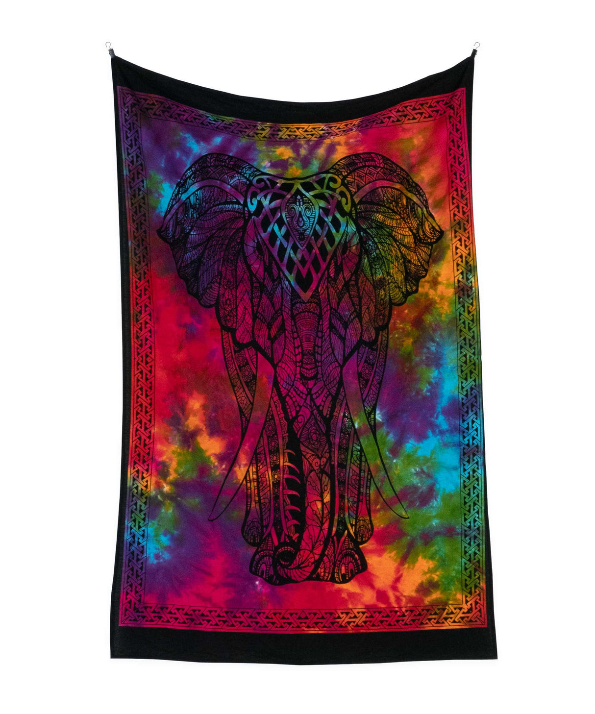 Wandtuch Elefant batik bunt klein