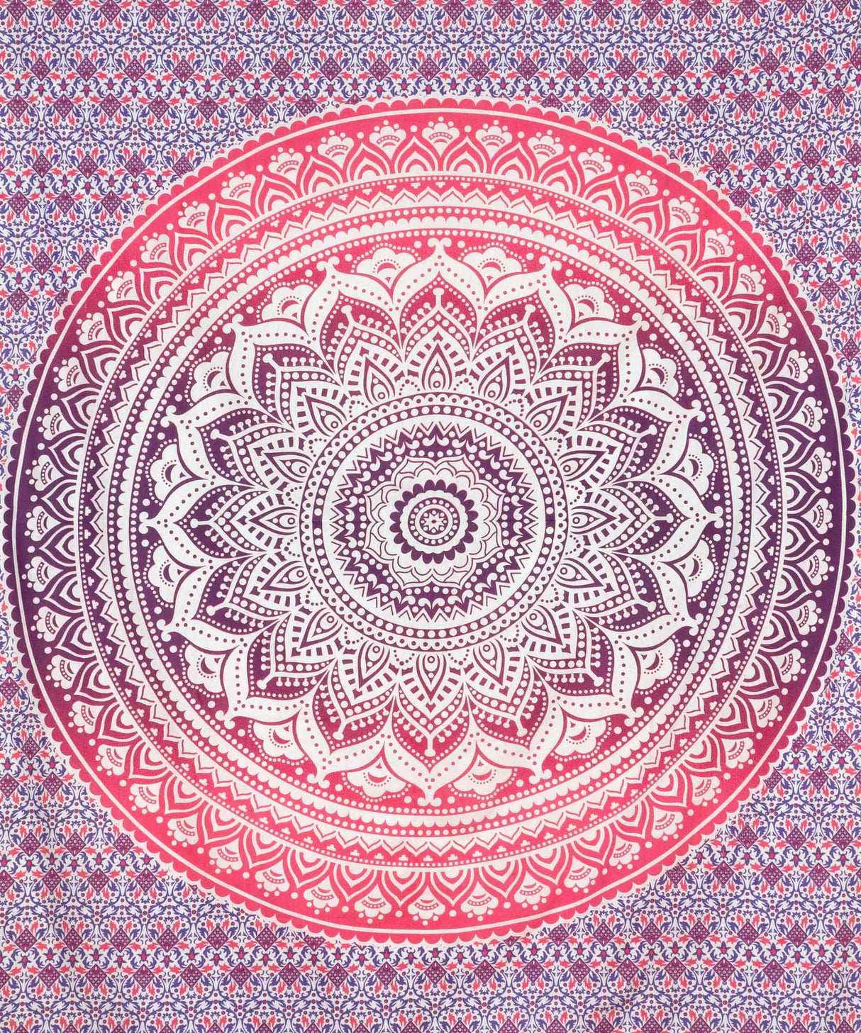 Wandtuch Ombre Mandala lila rosa - medium ca. 140x220 cm