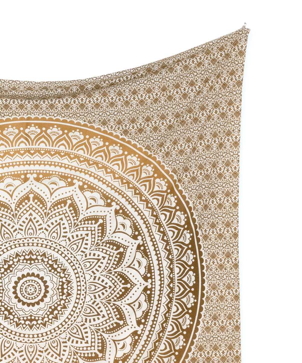 Wandtuch Ombre Mandala ocker braun - Muster