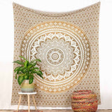 Wandtuch Ombre Mandala ocker braun - ca. 230x210 cm