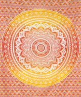 Wandtuch Ombre Mandala rot gelb - medium ca. 140x220 cm