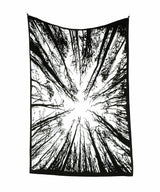 Wandtuch Wald schwarz weiß - klein ca. 100x75 cm