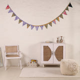 Bunte Boho Girlande mit Fähnchen für ein Zuhause mit Seele