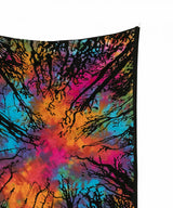 Wandtuch mit Wald in batik bunt