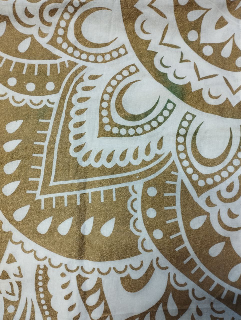 B- Ware Vorhang Goldener Lotus Weiß