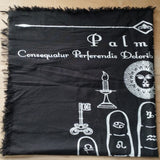 Symbolisches Altartuch schwarz silber 100x100 cm