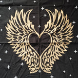 Altartuch Herz schwarz gold 100x100 cm