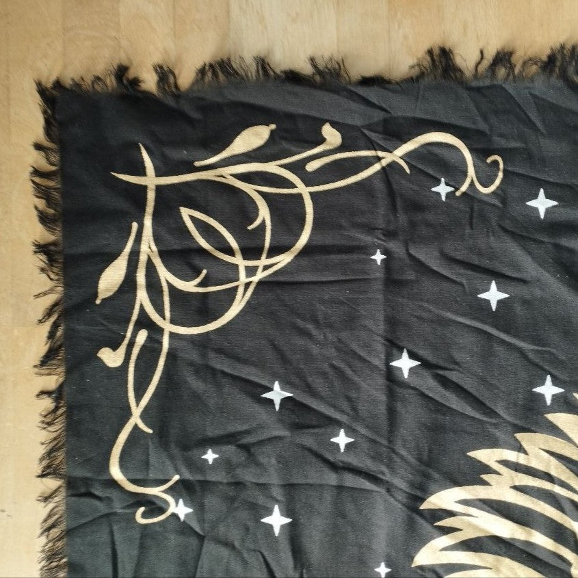 Altartuch Herz schwarz gold 100x100 cm