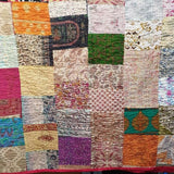 Einzelstück Patchworkdecke Rot 260 x 220 cm