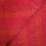 Einzelstück Patchworkdecke Rot 260 x 220 cm