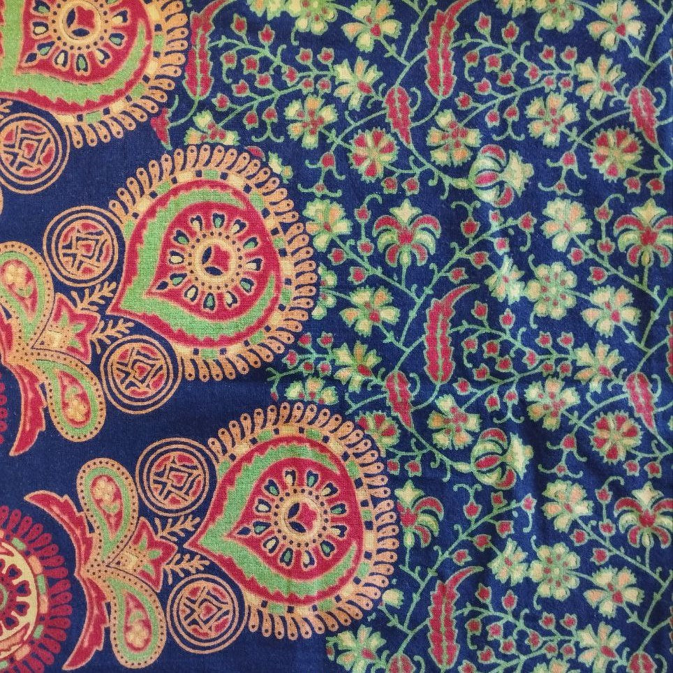 B-Ware Kopfkissenbezug Pfauenfeder Mandala Grün Orange