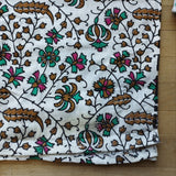 B- Ware Vorhang Pfauenfeder Mandala Weiß Türkis Rosa