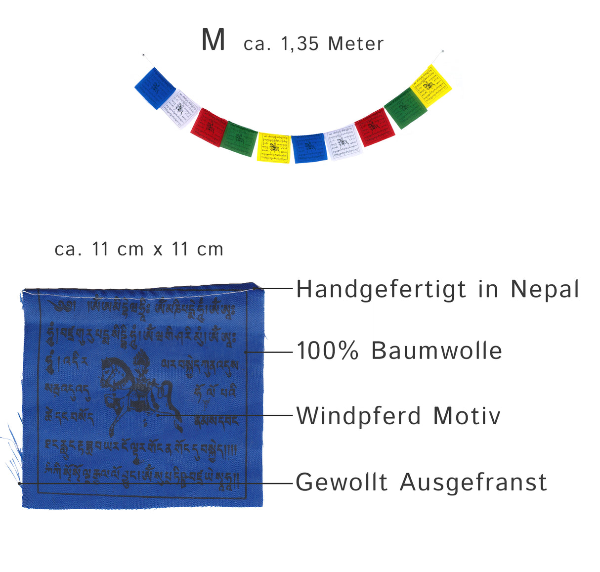 Tibetische Gebetsfahnen | 4 Größen