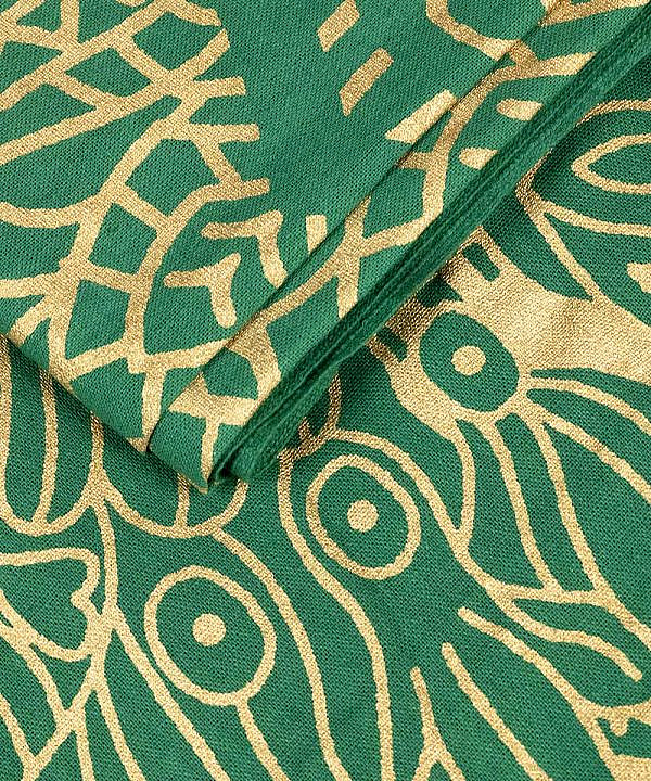 Gold Wandtuch Fatimas Hand grün - groß ca. 230x210 cm