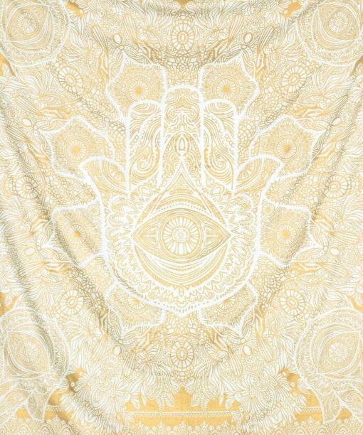 Gold Wandtuch Fatimas Hand weiß - groß ca. 230x210 cm