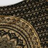 Wandtuch Ombre Mandala schwarz gold - groß ca. 230x210 cm