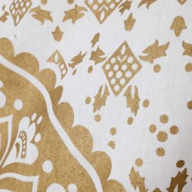 Wandtuch Ombre Mandala weiß gold - groß ca. 230x210 cm
