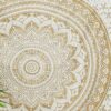 Wandtuch Ombre Mandala weiß gold - groß ca. 230x210 cm