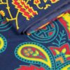 Wandtuch Pfauenfeder Mandala blau gelb - Details