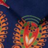 Wandtuch Pfauenfeder Mandala blau grün orange - Details