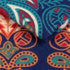 Wandtuch Pfauenfeder Mandala blau orange türkis - Details