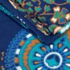 Wandtuch Pfauenfeder Mandala blau türkis - Detail