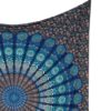 Wandtuch Pfauenfeder Mandala blau türkis - Muster