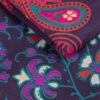 Wandtuch Pfauenfeder Mandala bordeaux rosa - Details