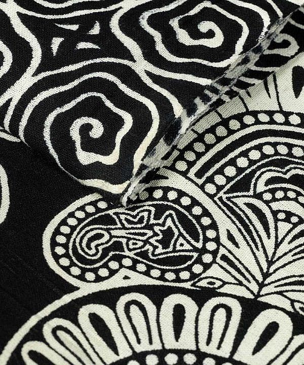 Wandtuch Pfauenfeder Mandala schwarz - Details